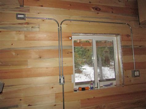 how to install electrical box in log cabin|electrical wiring in a log home.